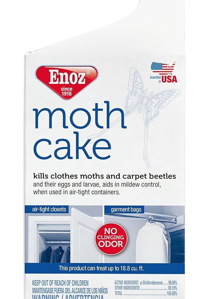 Enoz Moth Cake - 6 oz Moth Repellent for Clothes and Storage - Image 1